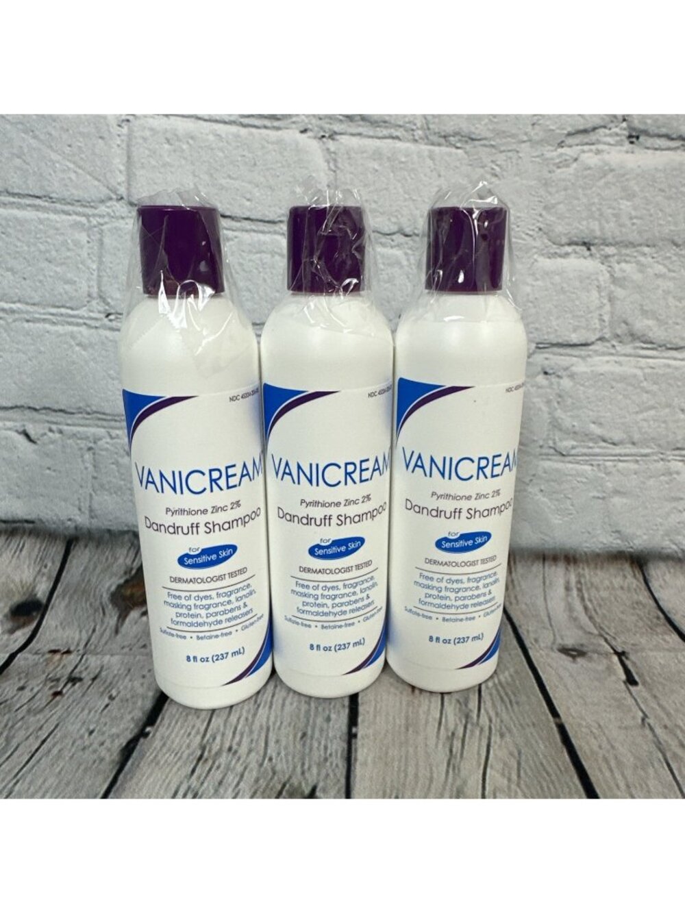 3-Vanicream Dandruff Shampoo  Pyrithione Zinc 2% Exp 2/2028 Sealed